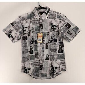 RSVLTS The Godfather Headlines AOP Button Shirt Mens S NWT